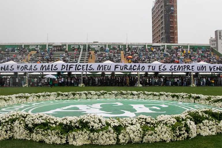 Chapecó - SC -Presidente Michel Temer durante Cerimônia em Homenagem às Vítimas do Acidente com Avião da Chapecoense ( Beto Barata/PR)