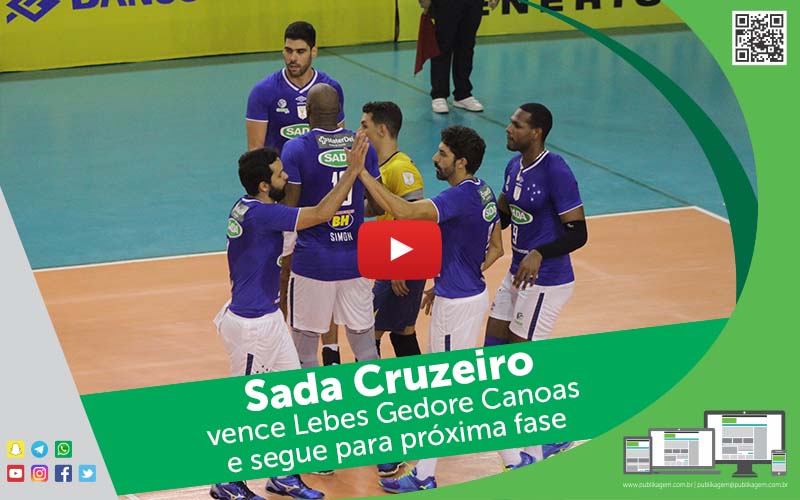 Comemorao do Sada Cruzeiro durante partida contra Canoas - Foto: Samuel Bruno
