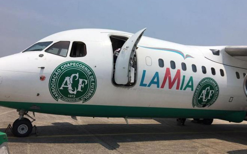 Avio da empresa boliviana Lamia, fretado pela Chapecoense - Foto: Divulgao/ Cleberson Silva/ Chapecoense